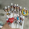8pcs Nurse-Themed Ballpoint Pens with Cute Cartoon Nurse & Medical Icons - Durable Plastic Pens For, Office