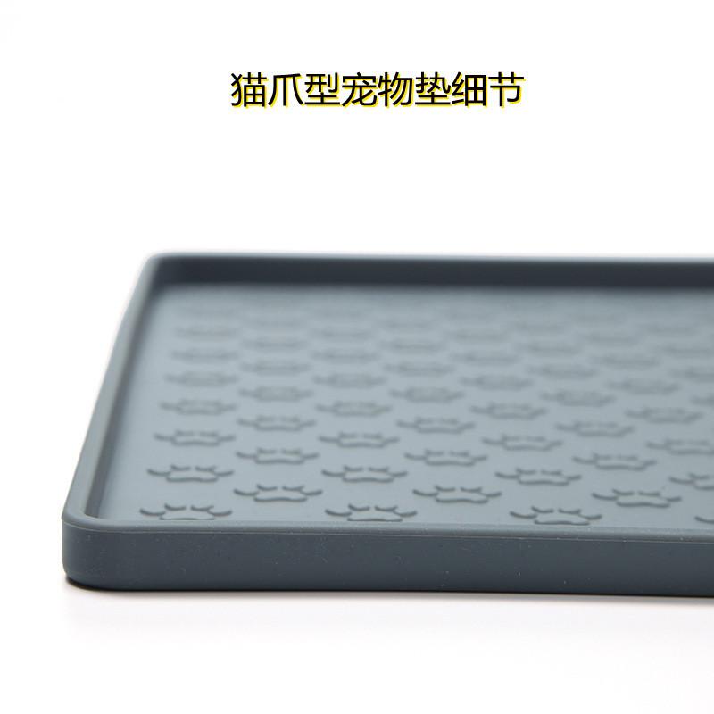Силиконовый коврик для животных, нескользящий, водонепроницаемый, непромокаемый, легко моющийся, коврик в виде кошачьей лапки, большой