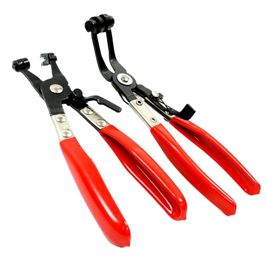 2 X Hose Clamp Pliers Tool Set Angle Swivel Jaw Locking Flat Coolant Clip US