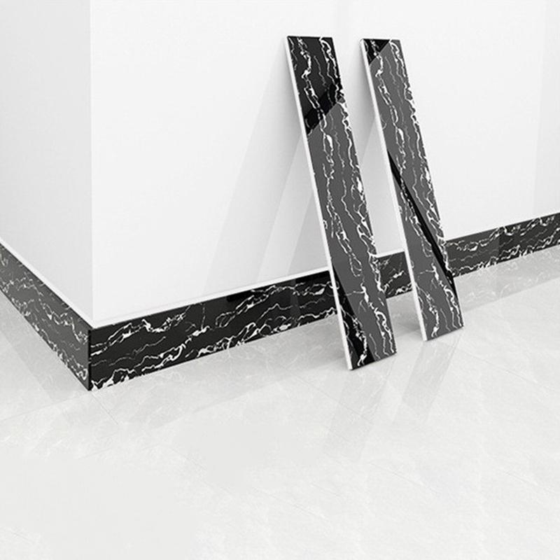 1 шт. ПВХ Водонепроницаемые обои Самоклеящиеся стеновые панели Сделай сам Домашний декор Плинтус Имитация мраморной линии Наклейка Сильный клей