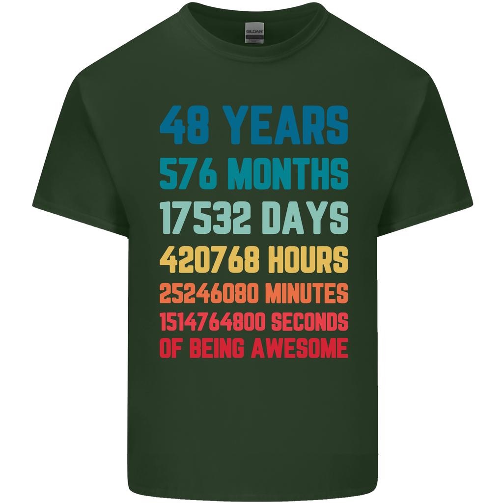 48th Birthday 48 Year Old Unisexs Light Cotton TShirt
