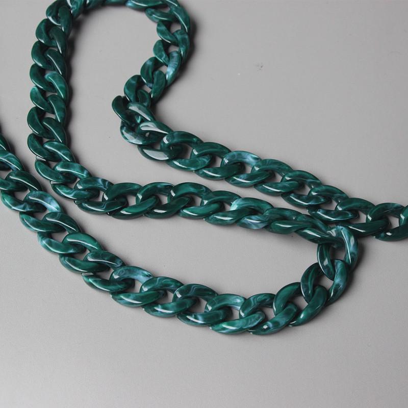 New Fashion Woman Handbag Accessory Chain Detachable Replacement White Beige Red Blue Grey Strap Women Shoulder DIY Resin Chain