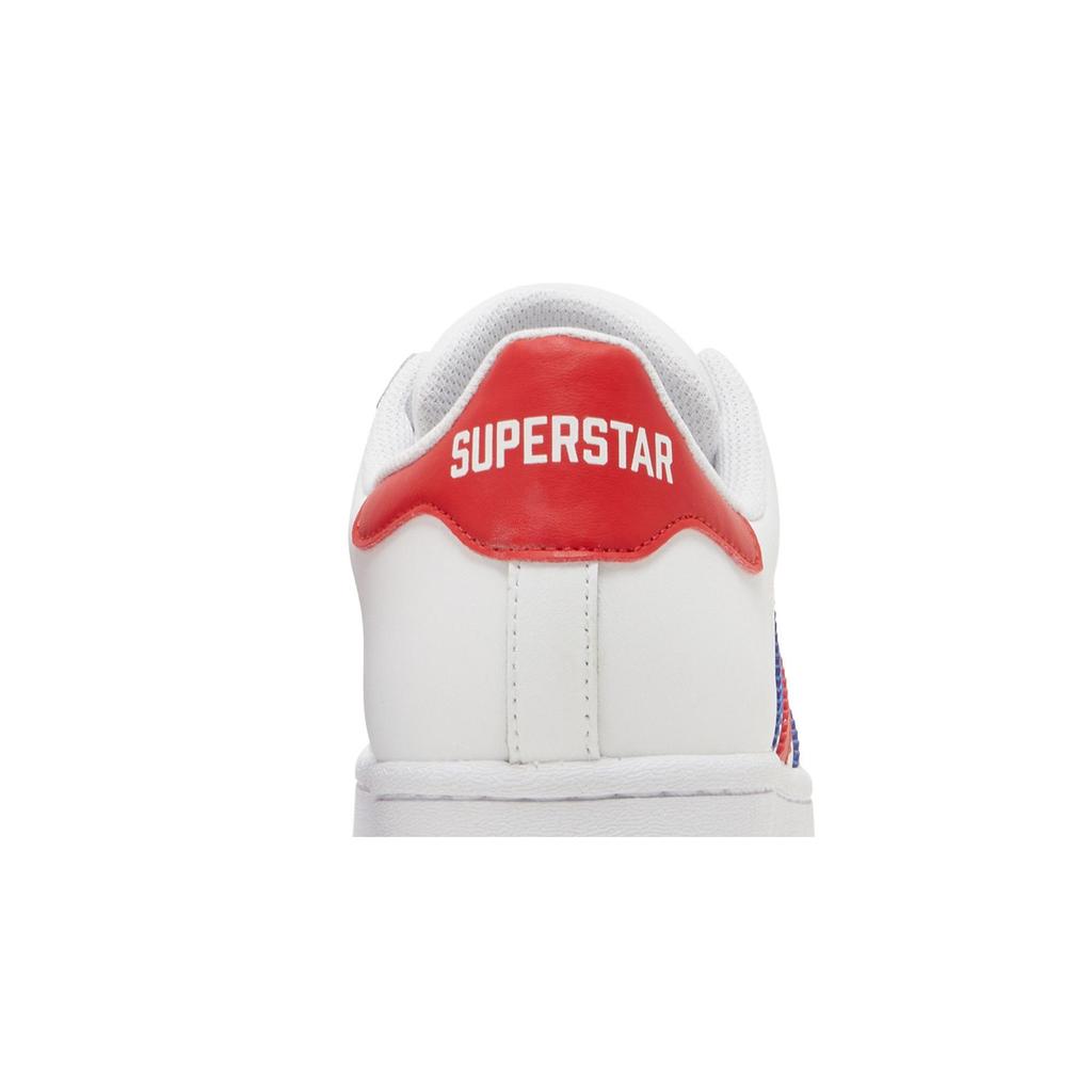 Adidas Superstar J 'USA' (Unisex) Cloud White / Blue / Team Collegiate Red Kids' Skateboarding Shoes FV3687