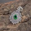 Green Emerald Gemstone Pendant Jewelry, Handmade Gorgeous Silver Pendant, 925 Sterling Silver Boho Jewelry For Wedding Gift