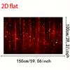 One piece of red shiny stars and light party backdrop fabric - deep wine red night sky glitter banner  polyester fabric