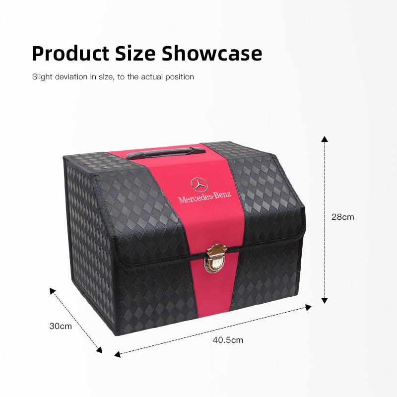 GLC GLB Car Trunk Leather Storage Box Stowing Tidying Bag For Mercedes Benz AMG GLE GLS CLS GLC CLA GLA GLK ML C197 R231 W167 W