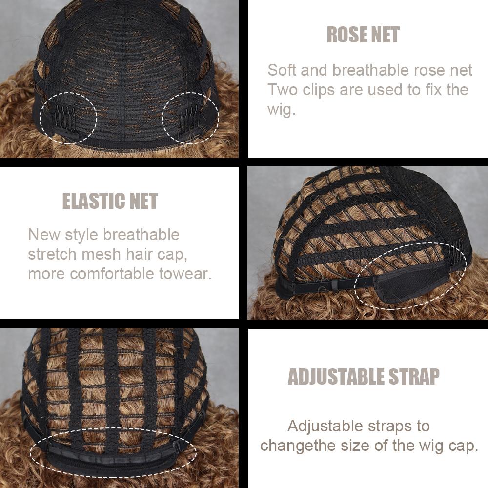 WERD вьющийся парик афро блондинки с челкой парики до плеч афро парики Kinkys синтетический вьющийся полный парик для чернокожих женщин