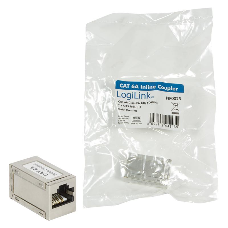 Keystone connector RJ45 socket Cat.6A LogiLink metal network connector Mini