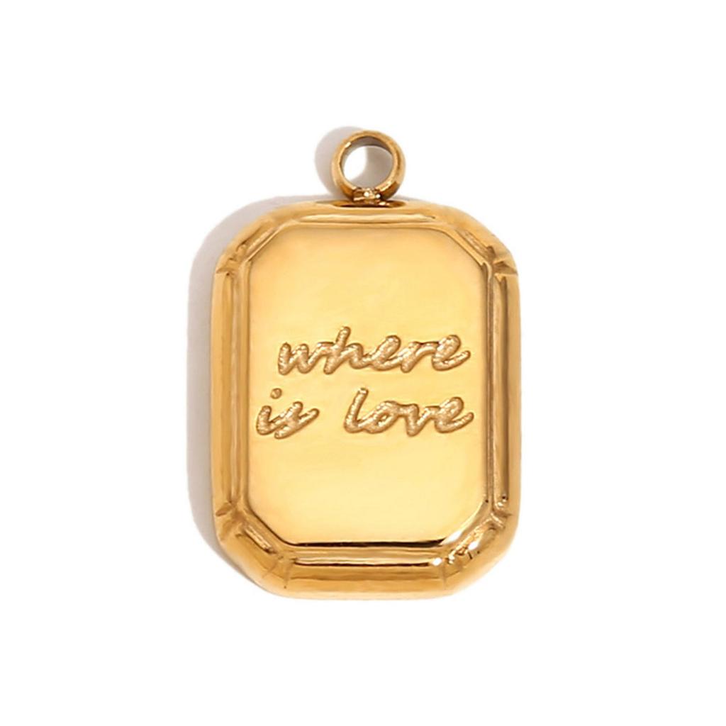 DIY Jewelry Making Necklace Pendant Practical Stainless Steel Gold Tone Pendant Charms For Handmade Accessories