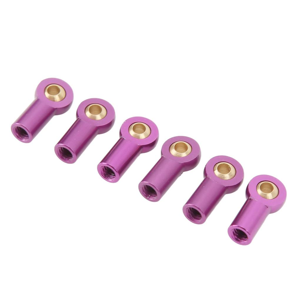 6Pcs Aluminum Alloy M3 Link Rod Tie Rod End Head Joint Holder for 1Celsius10 RC Car
