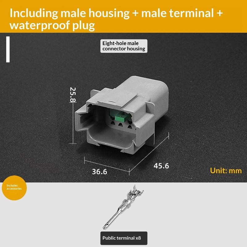 1 Pcs Dt Connector With 15Cm Wiring Harness Dt06-2S/Dt04-2P 2P 3P 4P 6P 8P 12P Waterproof Electrical Connector