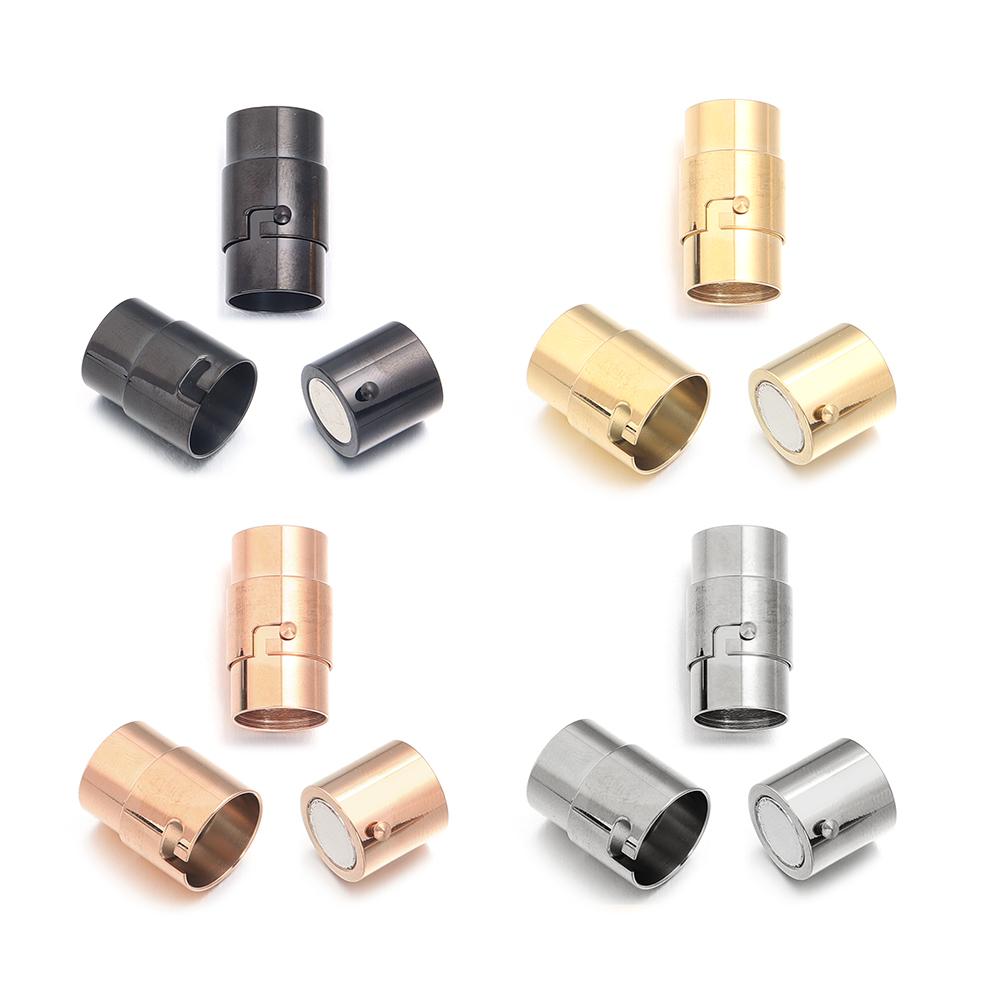 Stainless Steel Magnetic Clasps Bracelet Cord End Caps Connectors For Leather Bracelet Necklace Craft Jewelry Making Supplies