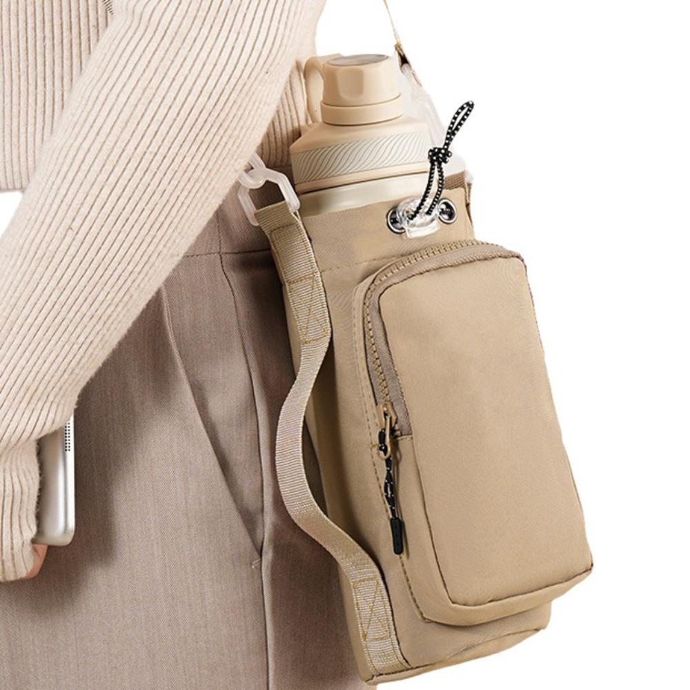With Phone Pocket Water Cup Bags with Keychain & Mountaineering Button Bottle Carrier Bag Unisex