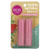 EOS, органический 100% натуральный бальзам для губ с маслом ши, клубничный сорбет, 2 упаковки, 4 г (0,14 унции) за упаковку