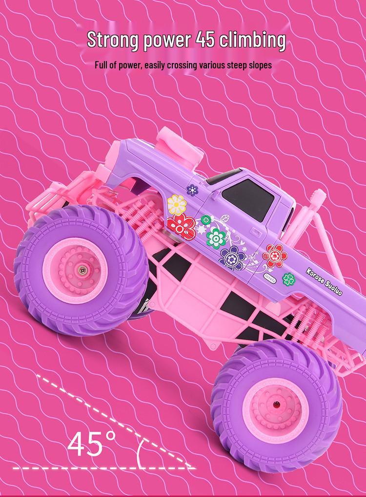 Розовый радиоуправляемый внедорожник Hummer от Barbie с большими колесами