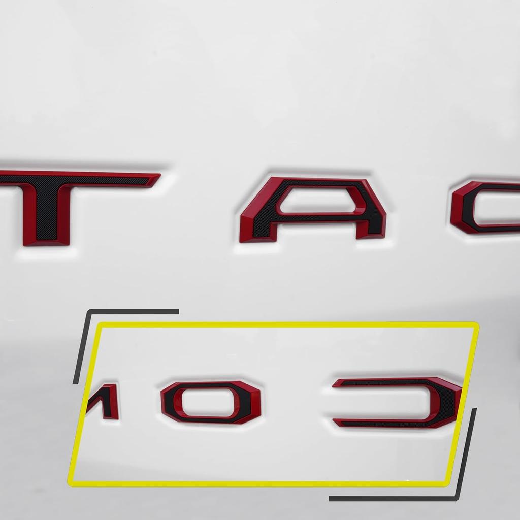 QEZT6 Специальная накладка-эмблема с 3D буквами на заднюю дверь Toyota Tacoma 2024+, Дизайн автомобильной наклейки, Аксессуары для автомобиля, Наклейка