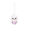 Plastic Xmas Penguin Reindeer Pendant Glitter Powder Electroplated Christmas Tree Hanging Pendant Cute