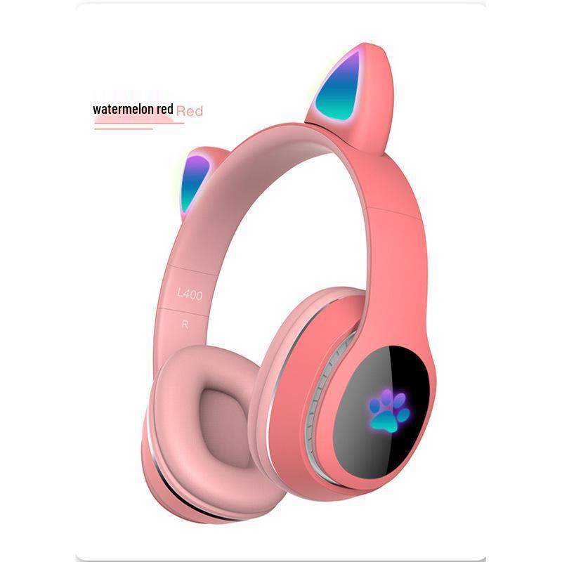 Милые Светящиеся Bluetooth-наушники с кошачьими ушками для детей - Модные Беспроводные Наушники для Девочек