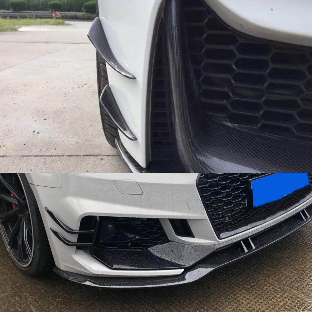 4Pcs Set Universal Carbon Fiber Bumper Canards Lip Spoiler Fit for Honda