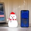 Yousheng Snowman Tap Light Cute Christmas Lamp Rechargeable Silicone Touch Bedside Light Snowman Mood Lighting for Christmas Tree
