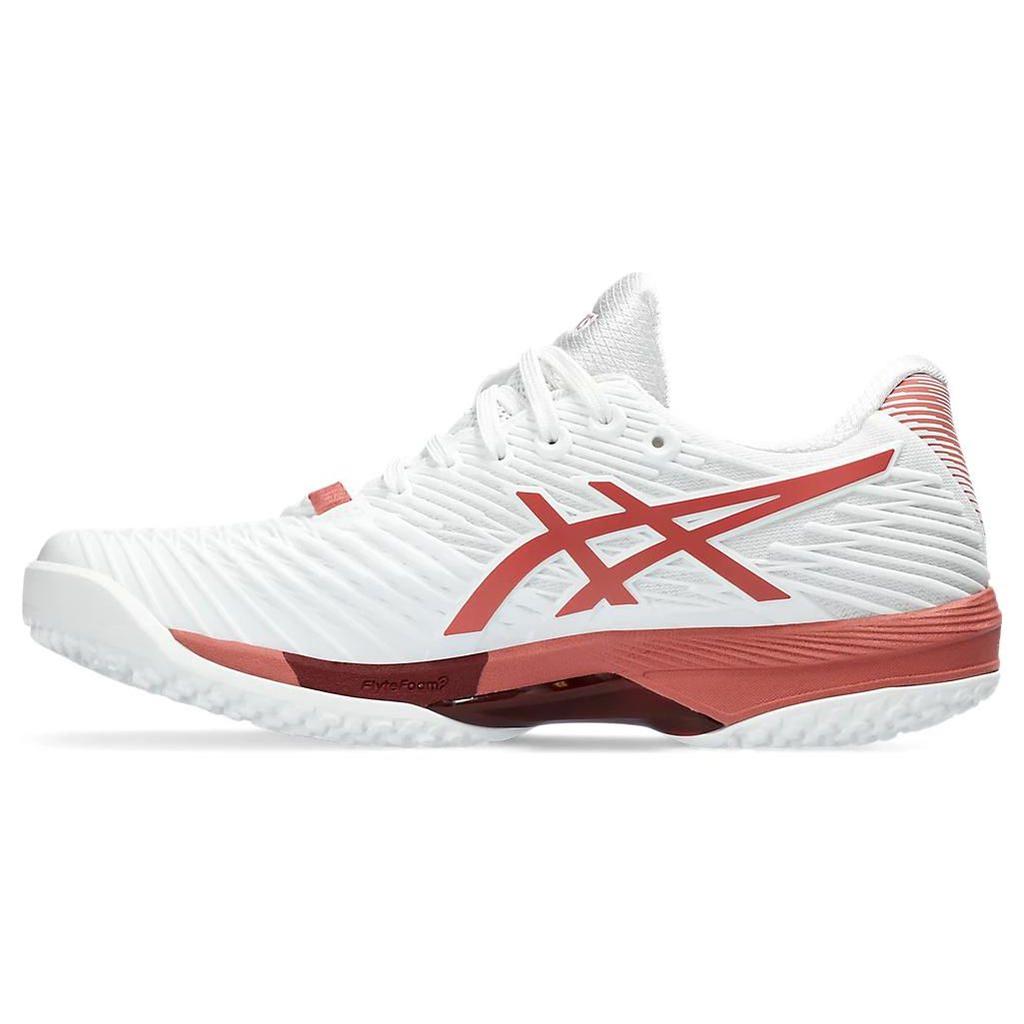 Asics Solution Speed FF 2 Comfortable Shock Absorption Low-Top Tennis Shoes Women Sneaker Red White 1042A135-105