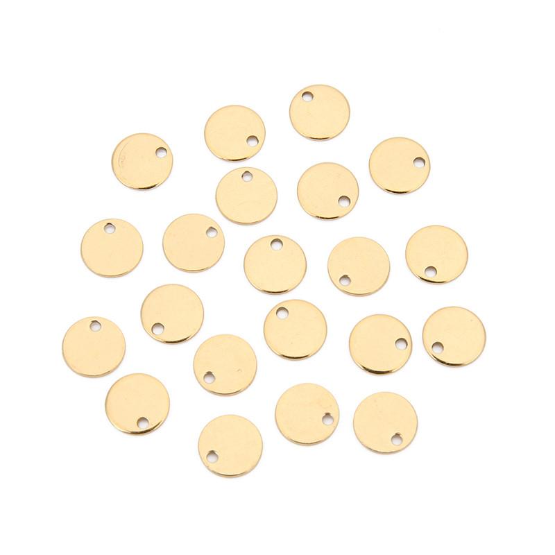 10-20pcs Stainless Steel Charms Pendant Round Stamping Blank Stamping Dog Tag Charms For Necklace DIY Jewelry Making Wholesale