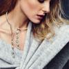 Кулон Капли колье женский изысканный высокого уровня в европейских и американских минималистических кругах