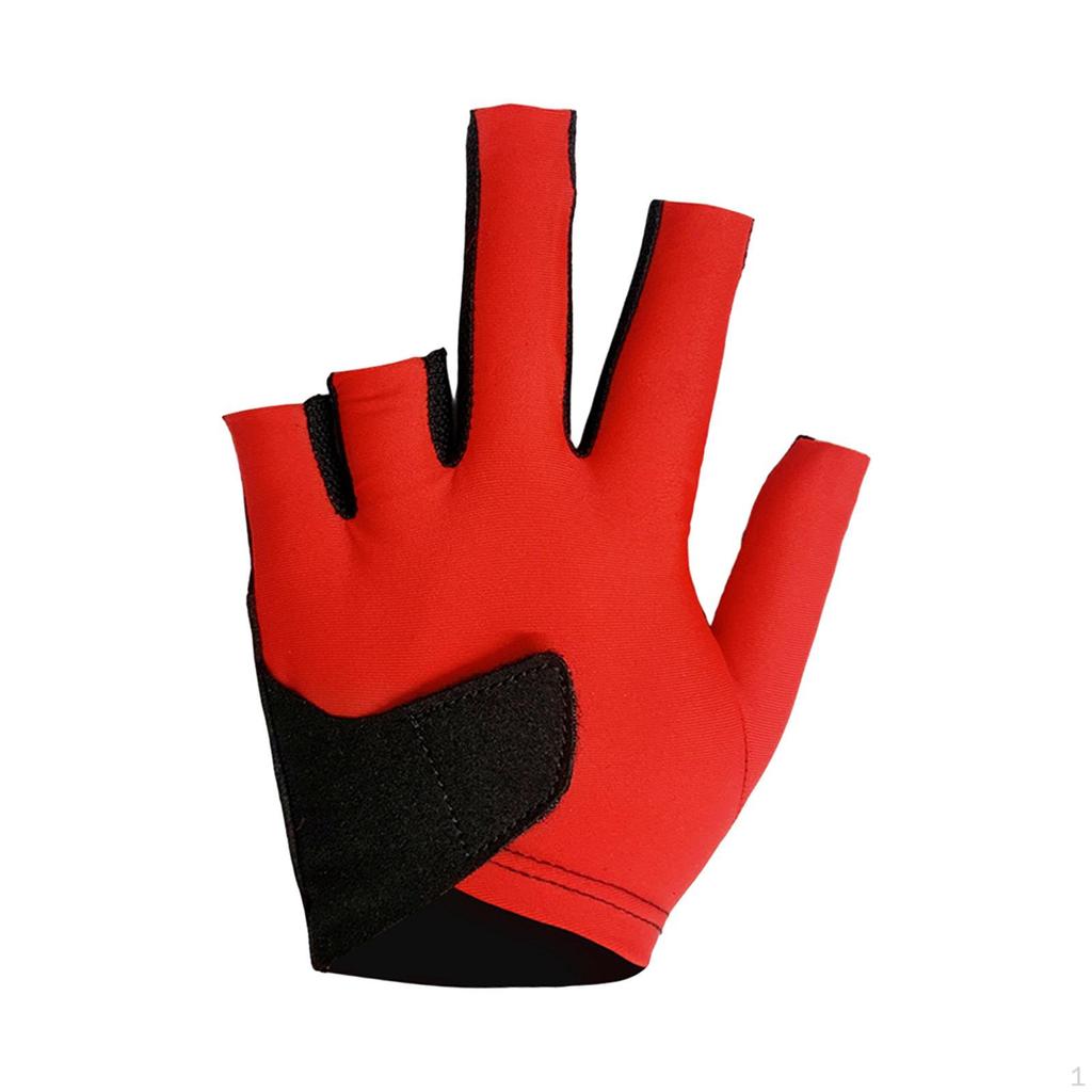 Billiard Glove Left Hand Training Gym Adult Comfortable Gloves with Separate Fingers