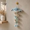 Portable Crafting Storage Bag Ocean Animal Spiral Crochet Kit, DIY Coastal Hanging Ornament Beginner Craft Handmade Keychains for Beginners