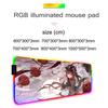 Hu tao Игровой коврик для мыши RGB Большой светодиодный коврик Настольный коврик для ПК Светящийся коврик для мыши Большие коврики для клавиатуры Настольный коврик с подсветкой
