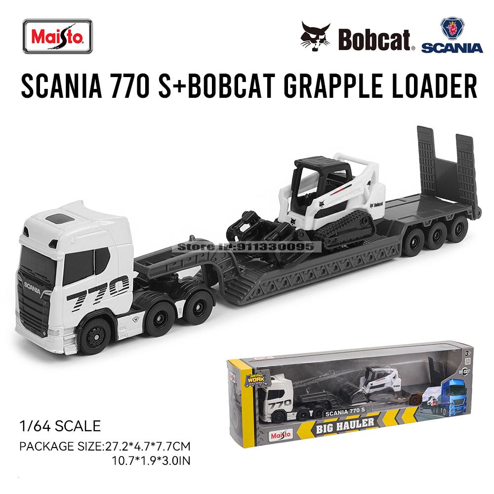 Майсто 1:64 SCANIA 770 S Volvo Транспортное средство для перевозки вилочных погрузчиков Экскаватор литая точная модель автомобиля Коллекция моделей подарок