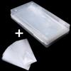100Pcs Clear Case Paper Money Currency W/Box Plastic Storage Pocket Sleeves/