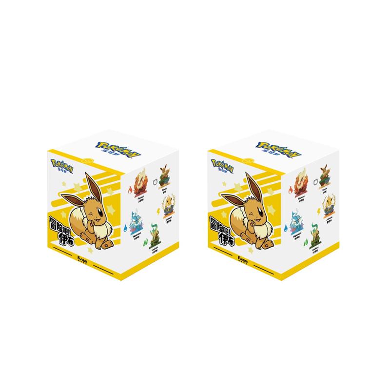Горячая Bandai Pokemon Аниме Funism Оригинальное Приключение Семья Иви Слепой Куб Фигурка Действия Jolteon Sylveon Коллекция Детская Игрушка Подарок