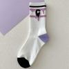 1 пара носков до середины икры, корейские носки с вышивкой в ​​виде сердца, каваи, хип-хоп, соответствующие цвета, противоскользящие, мягкие, без запаха, впитывающие пот, женские спортивные носки на четыре сезона