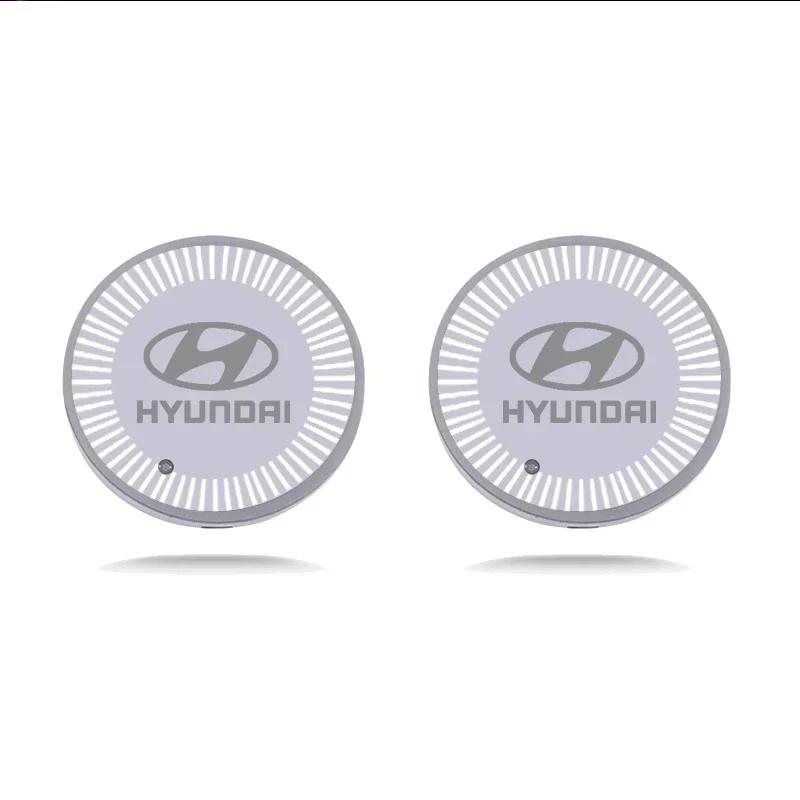 Accessories for Hyundai IX25 I10 Accent Solaris Verna Tucson Santa Fe Kona Elantra Sonata Car Coaster Light Water Cup Holder MM12
