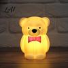 Soft Nursery Lamp for Baby Cute Animal Night Light Kids Rabbit Bear Deer Cat Dog Toddler Room Essentials Shape LED Bedside Lamp Glow Sleep