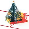 3D всплывающие открытки Санта-Клауса, рождественские поздравительные открытки, приглашения на вечеринку, подарки, новогодняя открытка, подарки на годовщину
