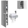 Bathroom Furniture Set 3 pcs Grey Sonoma 33 x 34.5 x 160 cm