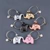 Удачи Мультяшное Проволочное Кольцо Любовники Шнурок Поцелуй Слон Подвеска Украшения для Сумки Пара Брелок