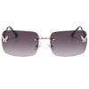 Superhot Eyewear 32161 Fashion 2023 Butterfly Design Rectangular Rimless Gradient Tinted Sunglasses