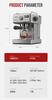 New HiBREW 20Bar Semi Automatic Espresso Coffee Machine Temperature Adjustable 58mm Portafilter Cold/Hot Coffee Maker Metal CaseH10A