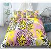 Fruit Pineapple Queen King Duvet Cover 3D Yellow Tropical Fruit Bedding Set Plants Comforter Cover 2/3pcs Polyester Quilt Cover