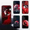 Чехол-флаг Turk Wolf Turkey для Samsung S22, S21, S9, S25, S24, S23, Ultra, FE, S20, S10, Plus, Lite, Мягкий силикон, Черный