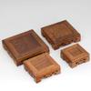 1pc Display Stand Retro Solid Wood Handcrafted for Flower Pots Bonsai Plant Shelf Square Multipurpose Miniatures Base