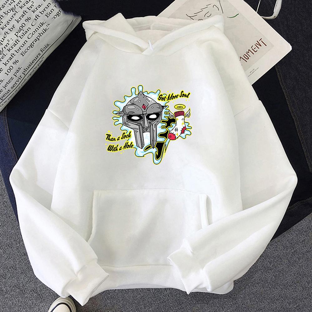 MF DOOM Рэппер Певица Толстовка с принтом унисекс Толстовки с длинными рукавами Хип-хоп Rip Одежда унисекс Уличная одежда с капюшоном Флисовая зимняя толстовка
