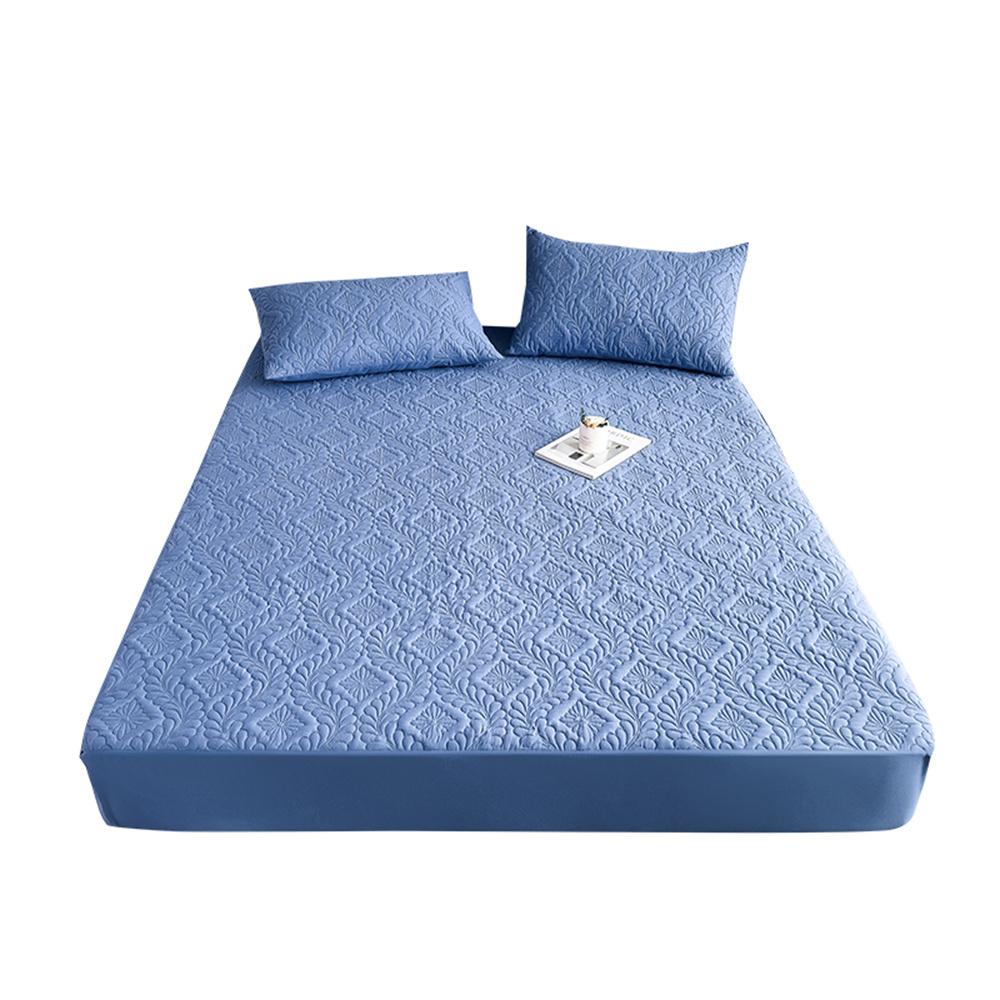 Стеганый водонепроницаемый наматрасник с тиснением, постельное белье, защита для матраса, защита от клещей, антибактериальная простыня без наволочки