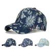 Spring Autumn Printed Flower Baseball Cap Female Outdoor Sun Cap Ponytail Panama Cap Visor Hats Snapback Hat