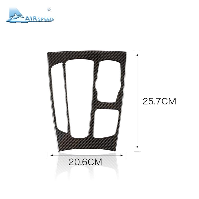AIRSPEED Carbon Fiber for BMW X5 F15 X6 F16 2014 2015 2016 2017 Accessories Interior Trim Console Car Gear Shift Panel Sticker