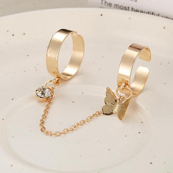 Женский комплект обручей с регулируемым кольцом со стразами и ярким блеском, комплект ювелирных изделий