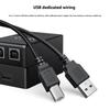 Многопортовый USB 2.0 Коннектор для Принтера, Подключение к Нескольким ПК, Скорость Передачи 20,7 МБ/с, Компактное Устройство со Световым Индикатором для Общих Рабочих Станций
